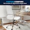 Flash Furniture White Leather Rose Gold Frame High Back Chair GO-2286H-WH-RSGLD-GG - alternate 3